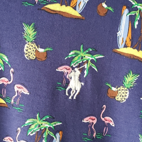Polo Ralph Lauren Men's Blue Flamingo Print Polo - Picture 7 of 7